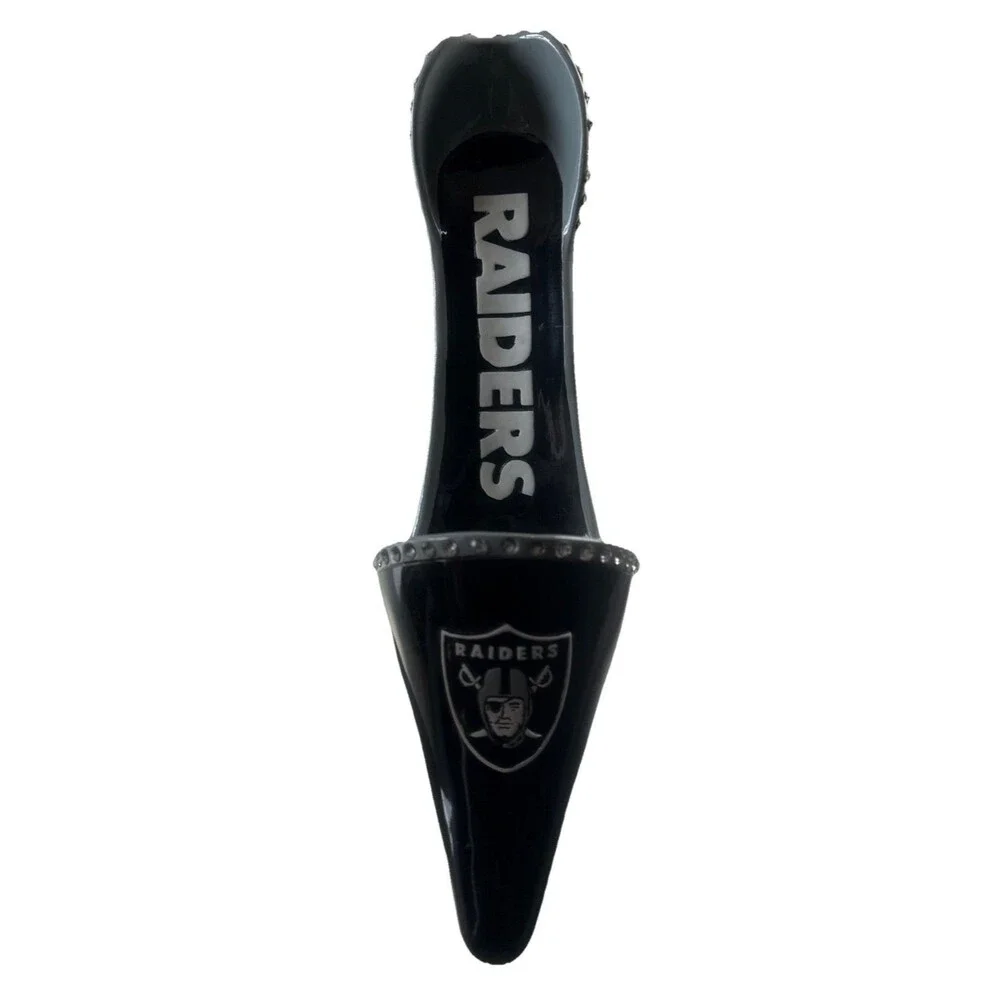 Oakland Raiders NFL Football Decorative High Heel Shoe Wine Bottle Holder